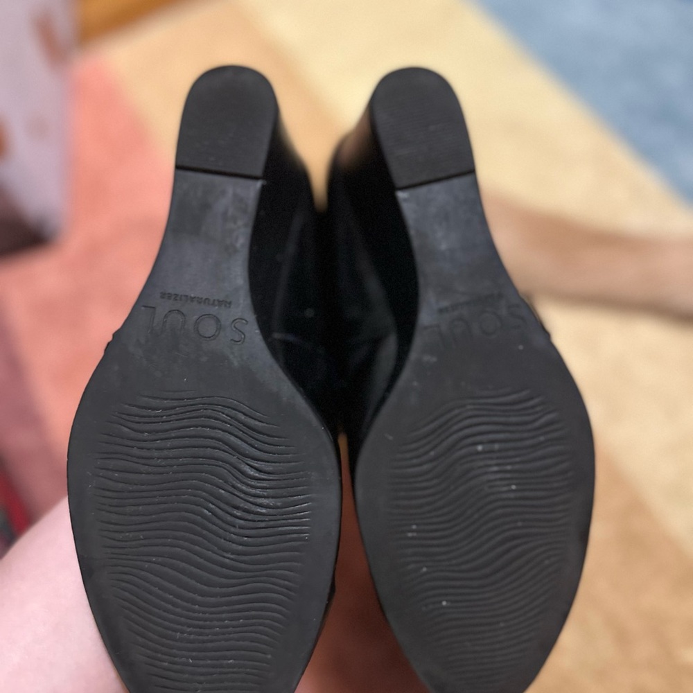 SOUL Naturalizer Black Mary Jane Wedge Heels - Picture 4 of 5